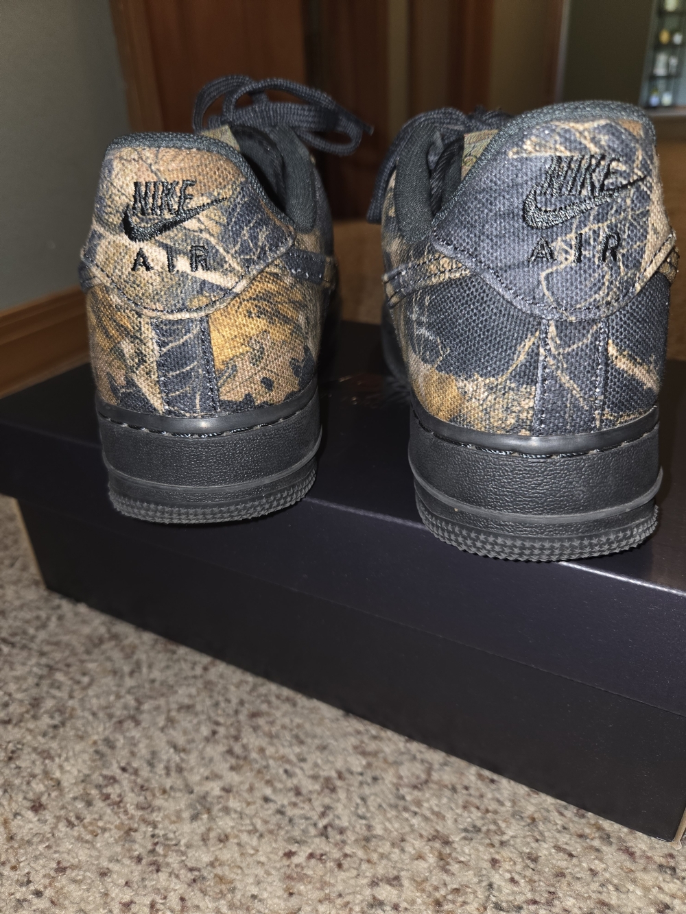 Nike Men’s Air Force 1 - Black with Brown Realtree Camo Print Size 10 - Picture 5 of 9